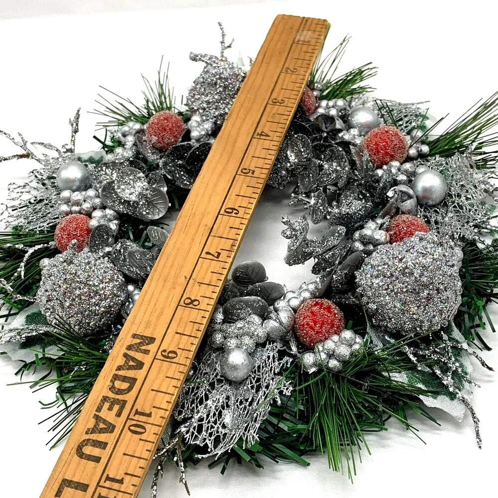 Holiday Floral Arrangement Centerpiece LED Candle Garland Christmas Decor
